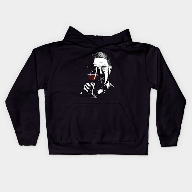 Sociopathe Bourgogne Kids Hoodie by SpicyMonocle